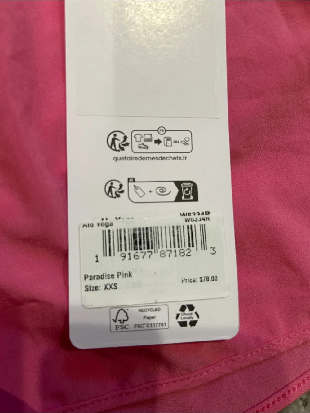 ALO Yoga lightweight pink